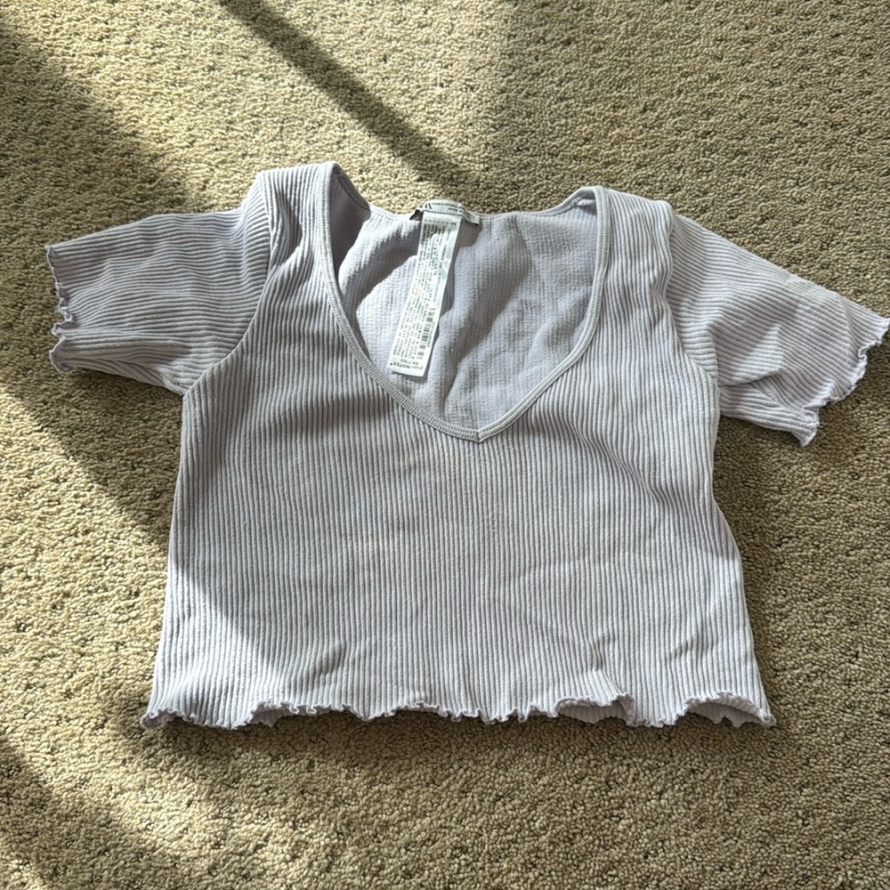 Zara purple crop top
